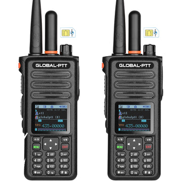 G8plus PoC Radios + UHF Analog Walkie Talkie Two-Way Radio, Repeater Unlimited Range Nationwide Communication Bulit-in 1-Year Data Plan Sim Cards