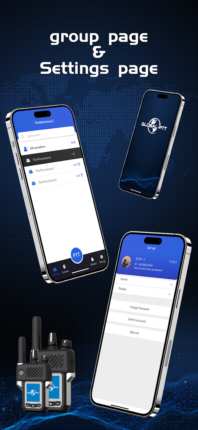 GLOBAL-PTT App Access – Lifetime License (iOS & Android)