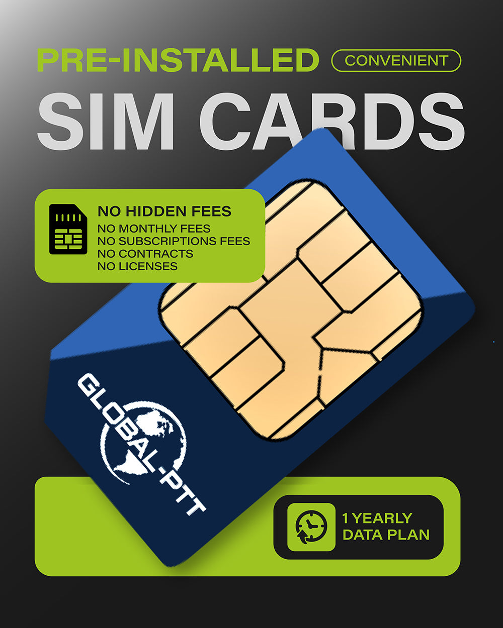 GLOBAL-PTT P0 PoC Radios Unlimited Range - IP67 Floating 4G LTE Nationwide PTT Long Range Walkie Talkies