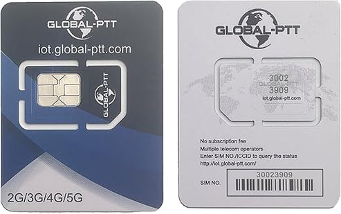 2-Pack Prepaid IoT SIM Card | 360-Day 4G LTE Exclusive for Global-PTT