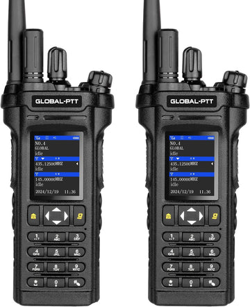 2-Pack 4G LTE PoC and Analog Two-Way Radios, Dual Band UHF/VHF 10w Power Unlimited Nationwide Range Walkie Talkie - Included 1-Year Data Plan