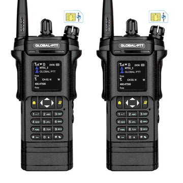 2-Pack 4G LTE PoC and Analog UHF Two-Way Radios, Nationwide PTT Unlimited Range Walkie Talkie - Included 1-Year Data Plan