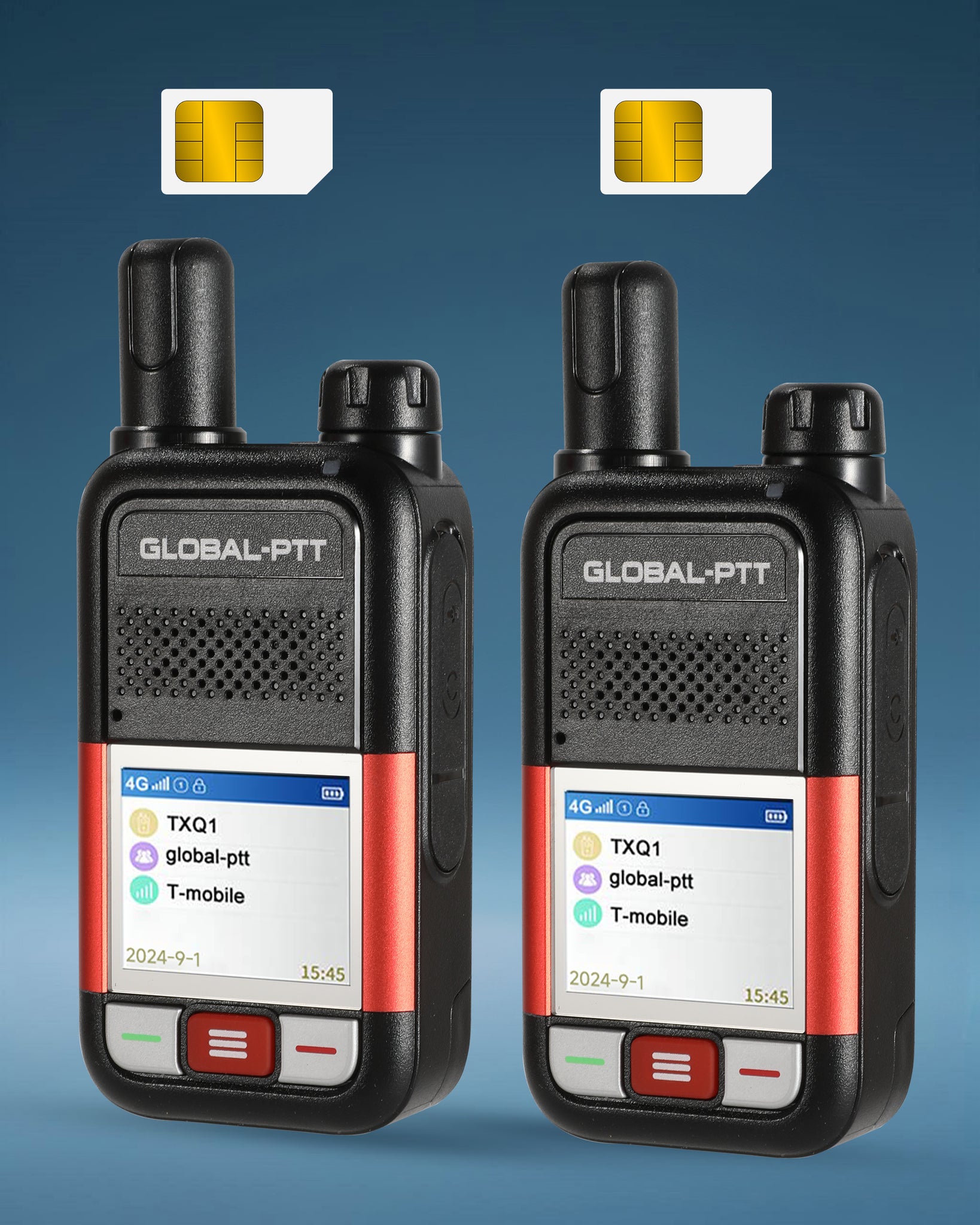 GLOBAL-PTT N8 PoC Radios Unlimited Range - 4G LTE Nationwide PTT Long Range Walkie Talkies