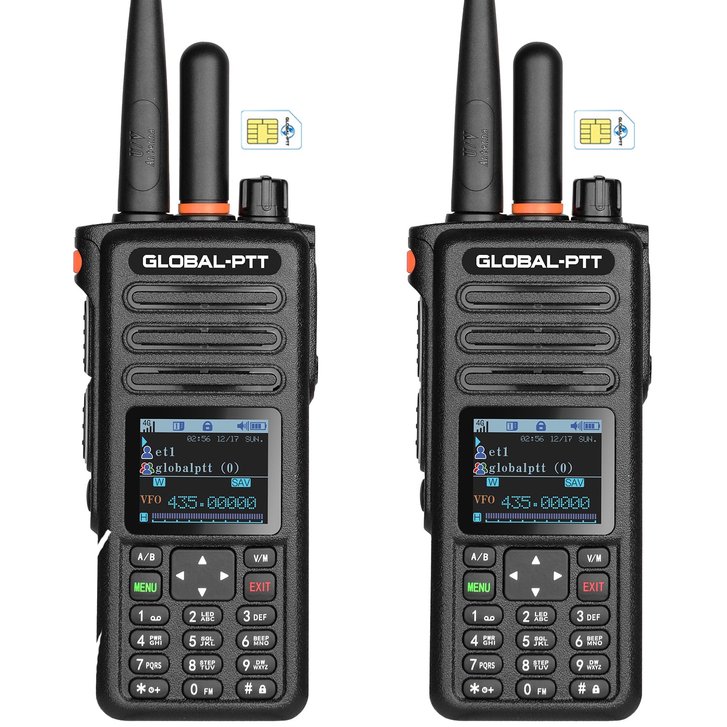 G8plus PoC Radios + UHF Analog Walkie Talkie Two-Way Radio, Repeater Unlimited Range Nationwide Communication Bulit-in 1-Year Data Plan Sim Cards
