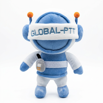 GLOBAL-PTT Mascot Plush Doll – 8.3 Inch Soft Stuffed Robot Character